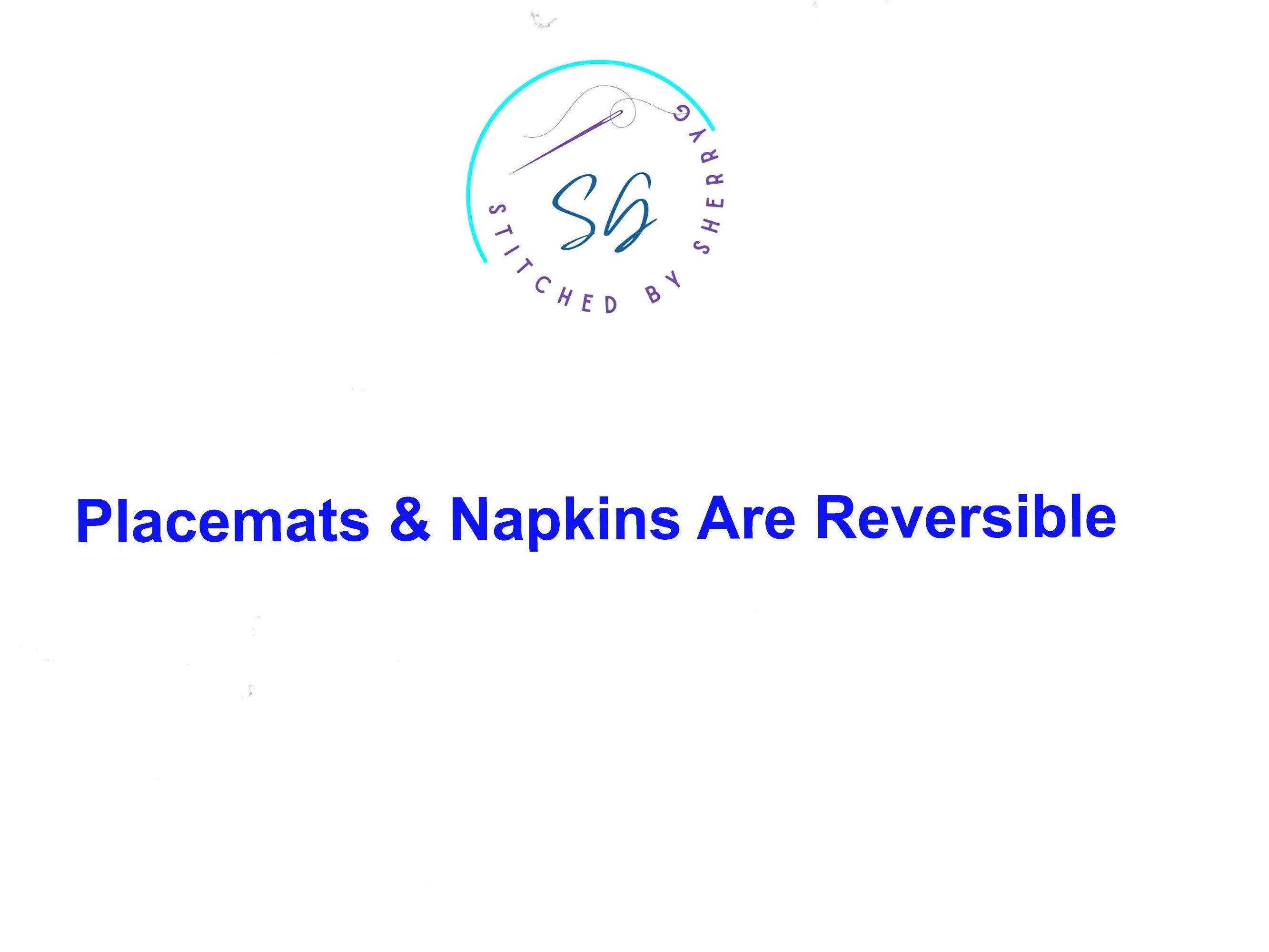 Dinner Napkins and Placemats Multi Color Cultural Print