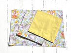 Dinner Napkins and Placemats Yellow Bunny