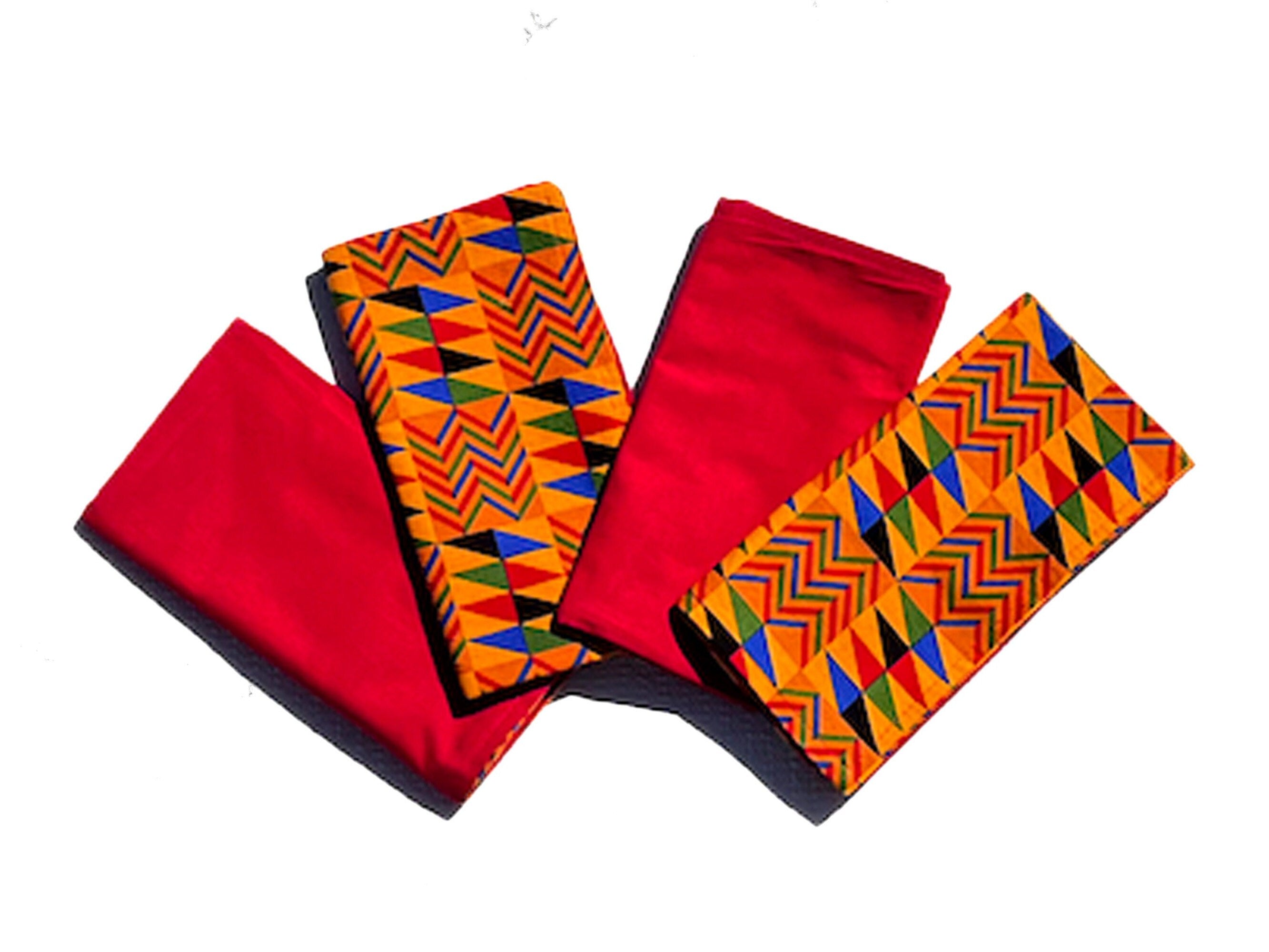 Dinner Napkins and Placemats Multi Color Cultural Print