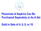 Dinner Napkins and Placemats Multi Color Cultural Print