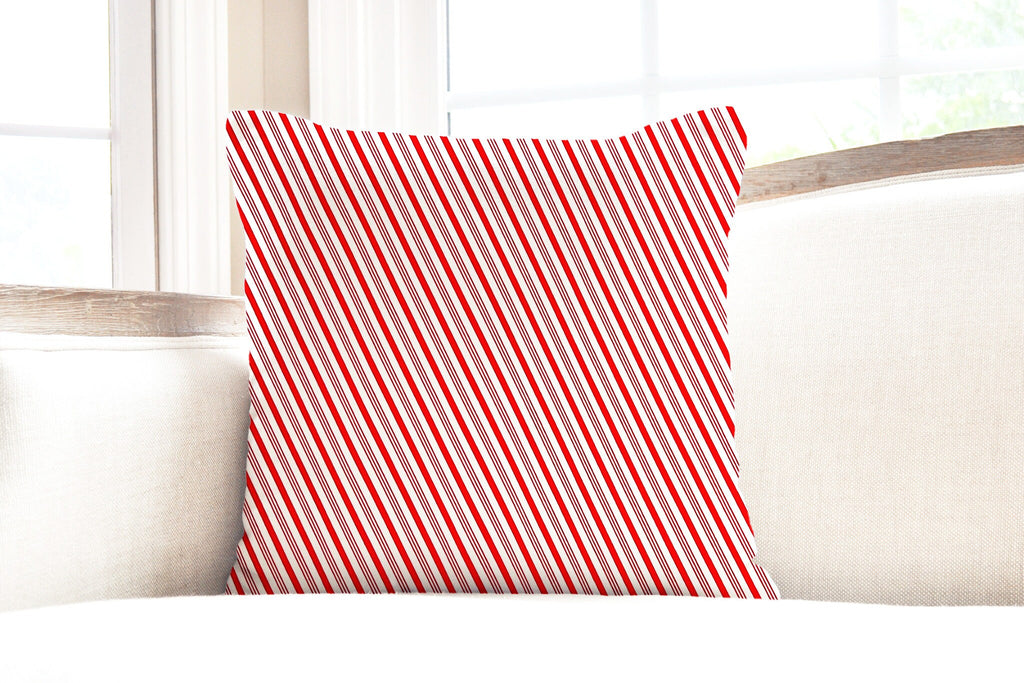 Christmas Throw Pillow Cover or Holiday Decorative Pillow Red Candy Cane