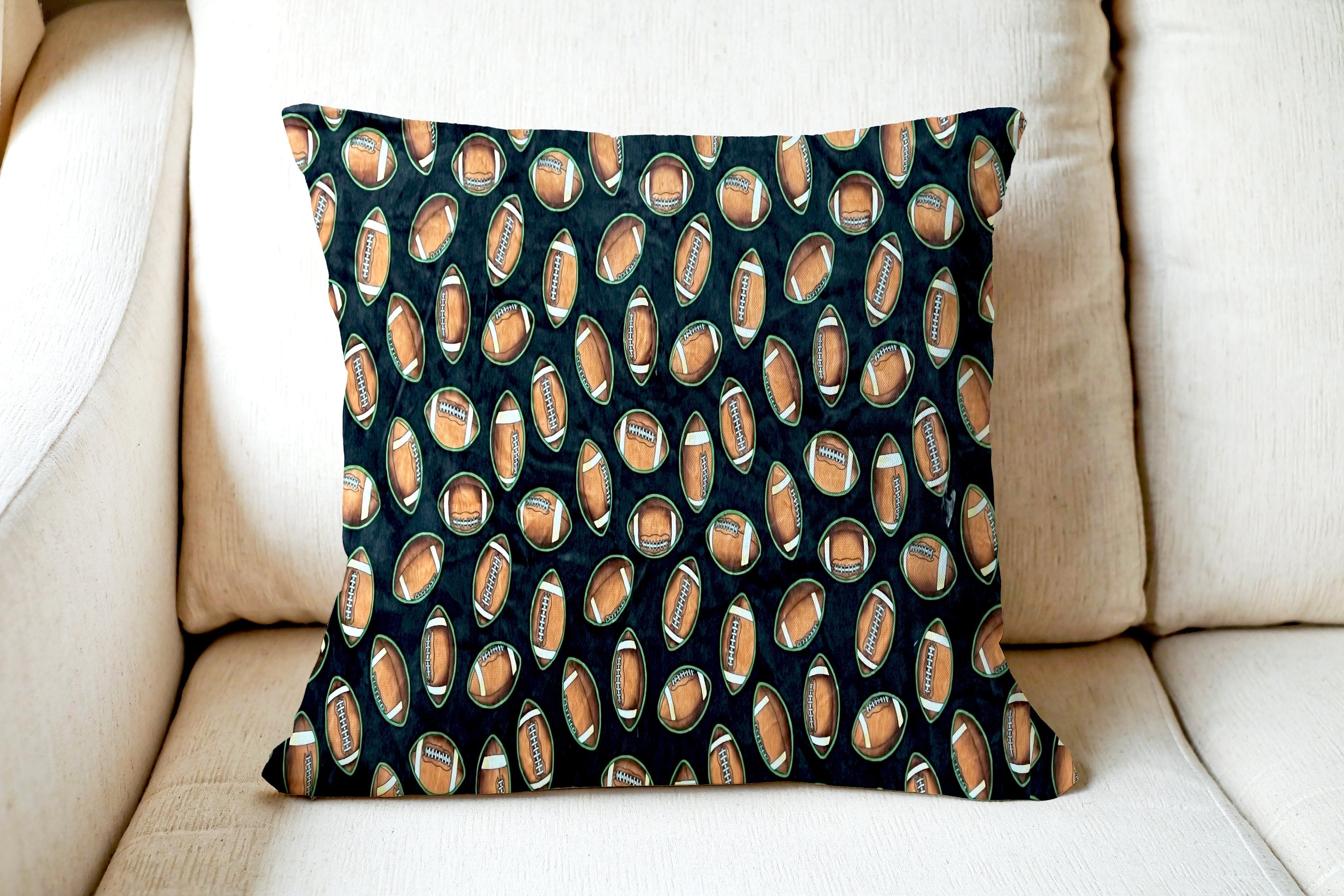 Throw Football Pillow Cover Football