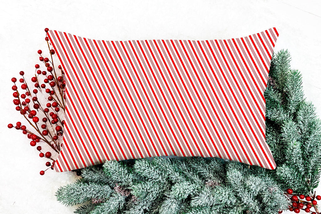 Christmas Throw Pillow Cover or Holiday Decorative Pillow Red Candy Cane